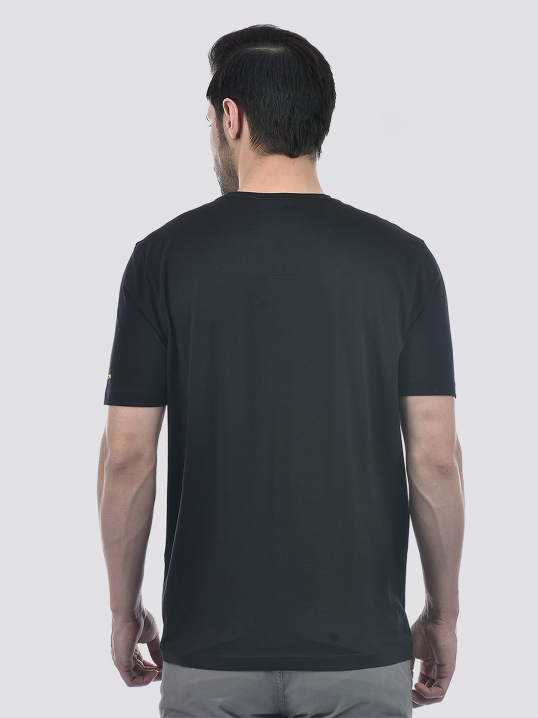 Numero Uno Men's Half Sleeve Regular Fit Black Round Neck T-Shirt